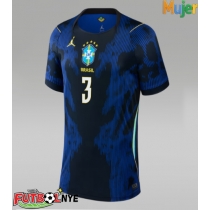 Camiseta Brasil Gabriel Magalhaes #3 Visitante Equipación para mujer Mundial 2026 manga corta